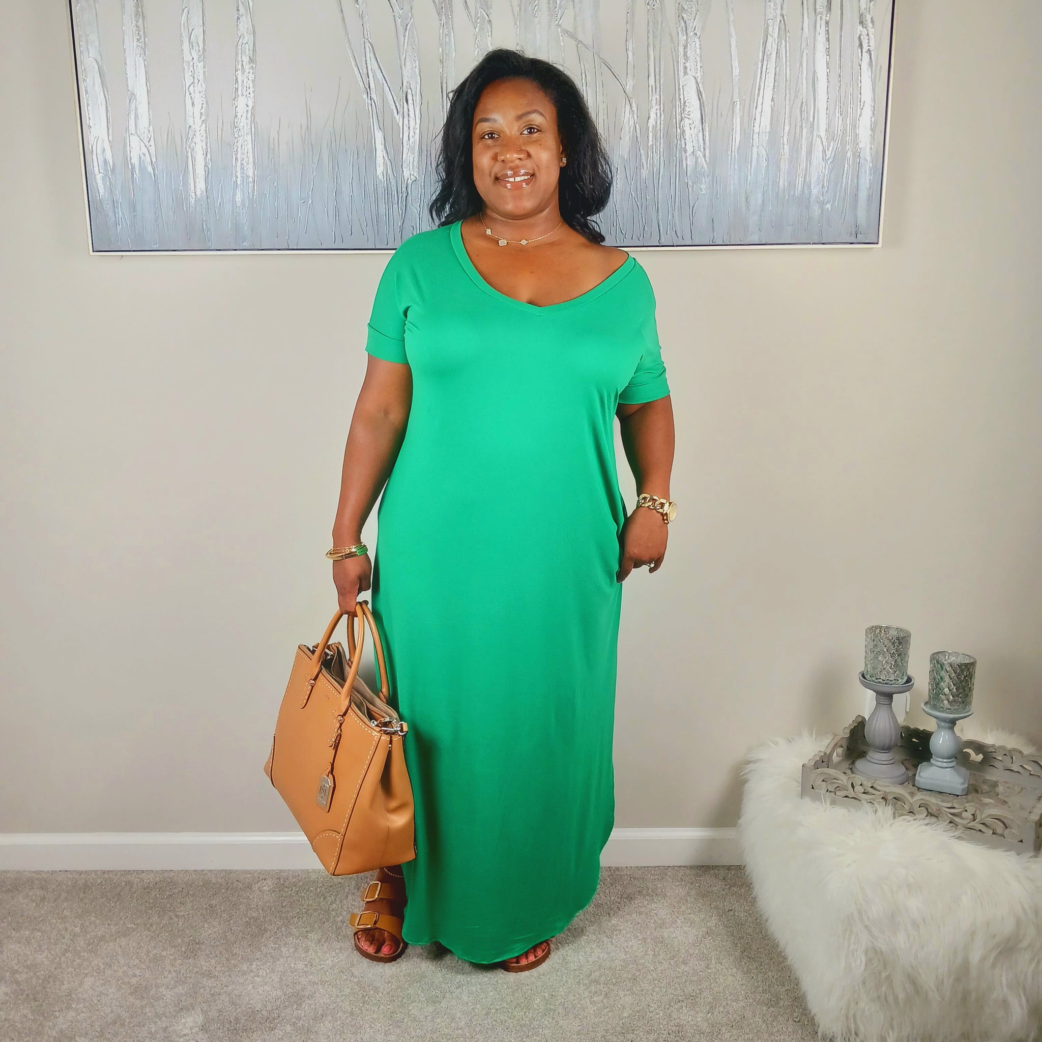 Take Away V-Neck Maxi Dress